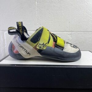 La Sportiva Otaki Rock Climbing Shoes Yellow Black Double Strap Men's 8.5 M